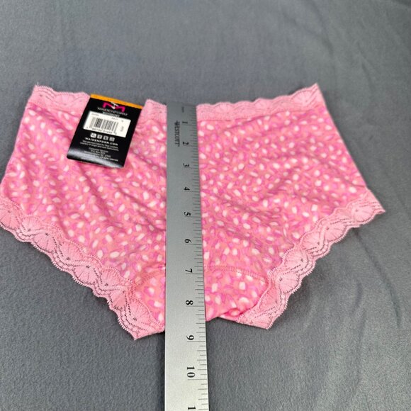 Maidenform Women's Size Small 5 Panty Boyshort Fabulous Fit  Polka Dot Pink New - Picture 8 of 8